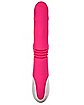 Ultimate Threesome Pink Thrusting Rechargeable Rabbit Vibrator 9.3 Inch - Hott Love Extreme