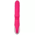 Ultimate Threesome Pink Thrusting Rechargeable Rabbit Vibrator 9.3 Inch - Hott Love Extreme at Spencer's
