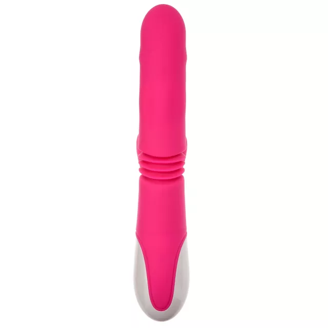 Ultimate Threesome Pink Thrusting Rechargeable Rabbit Vibrator 9.3 Inch - Hott Love Extreme at Spencer's