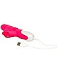Ultimate Threesome Pink Thrusting Rechargeable Splashproof Rabbit Vibrator 9.3 Inch - Hott Love Extreme