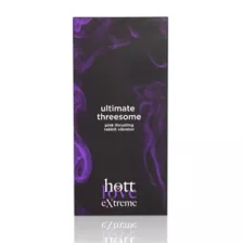 Ultimate Threesome Pink Thrusting Rechargeable Rabbit Vibrator 9.3 Inch - Hott Love Extreme at Spencer's