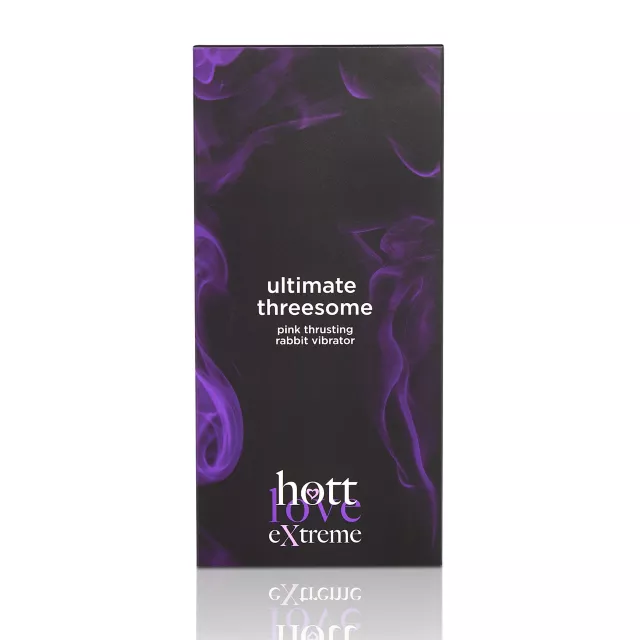 Ultimate Threesome Pink Thrusting Rechargeable Rabbit Vibrator 9.3 Inch - Hott Love Extreme at Spencer's
