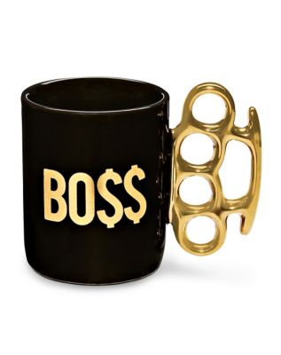 Spencer's Black Shot Glass with Brass Knuckles