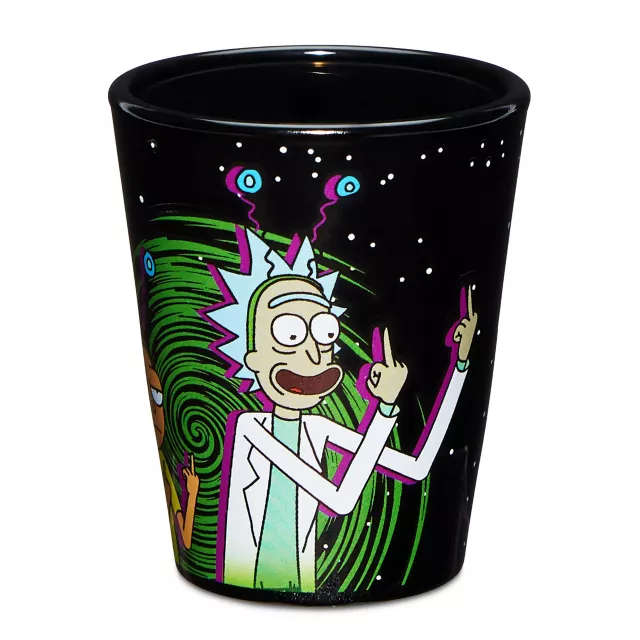 Peace Among Worlds Rick and Morty Shot Glass 2 oz. at Spencer's