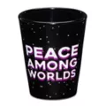 Peace Among Worlds Rick and Morty Shot Glass 2 oz. at Spencer's