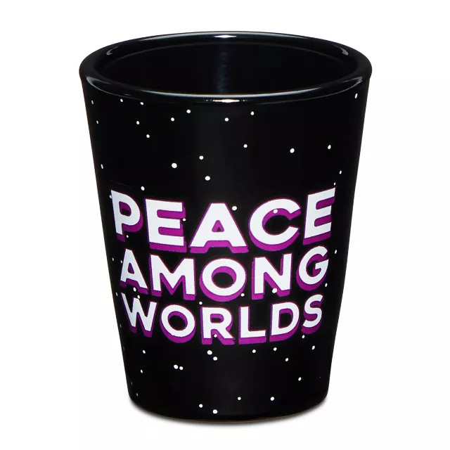 Peace Among Worlds Rick and Morty Shot Glass 2 oz. at Spencer's