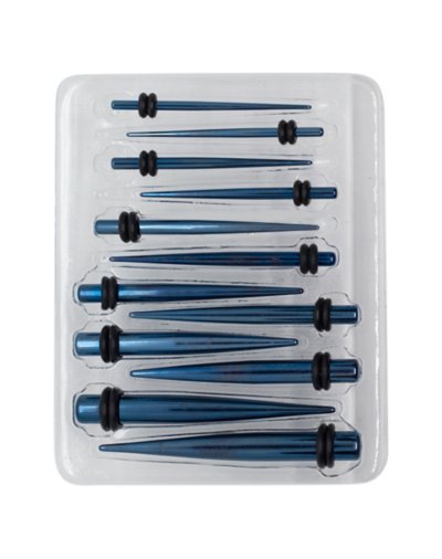 Blue Ear Taper Set  Gauge Gauge