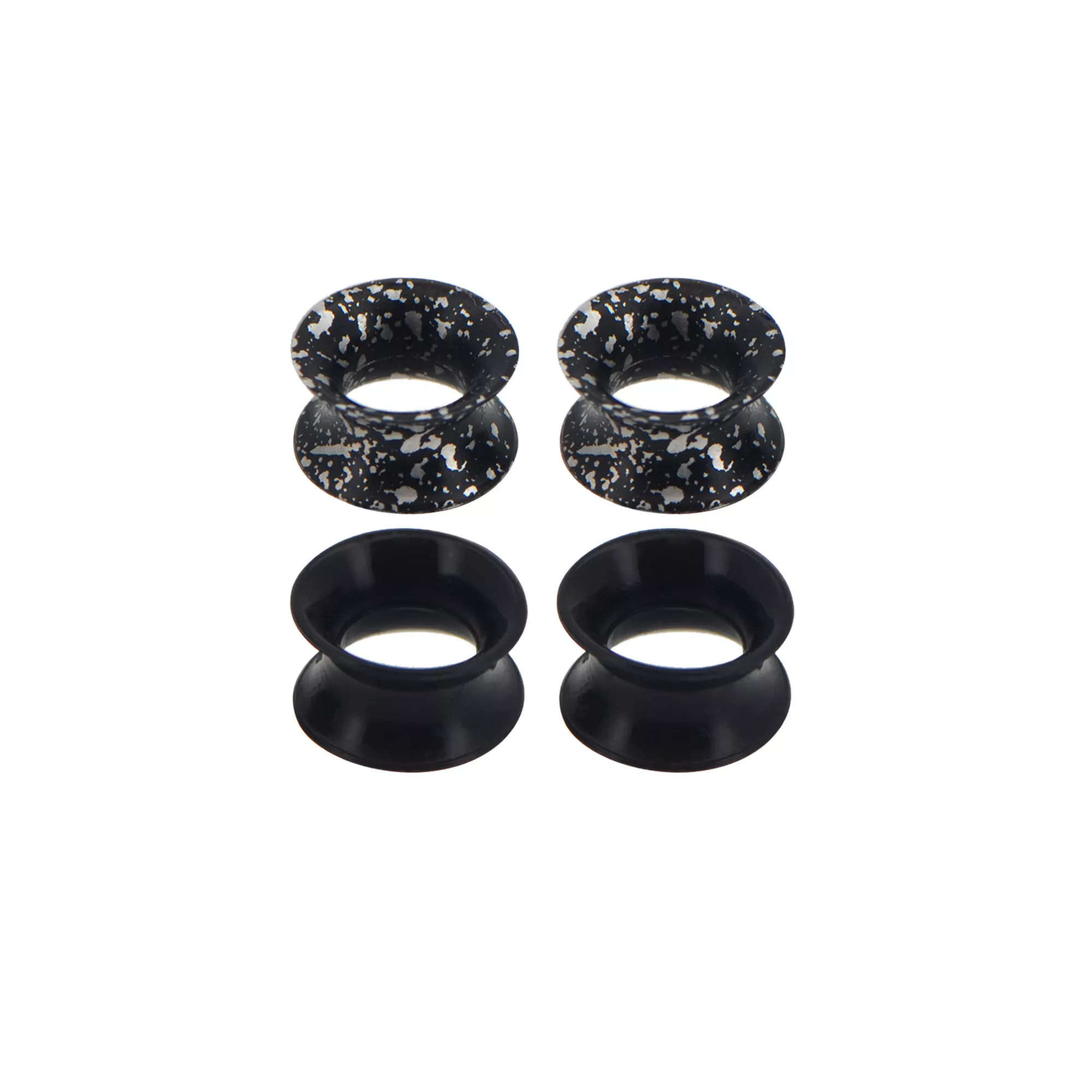 Multi-Pack Black Splatter Tunnel Plugs - 2 Pair at Spencer's