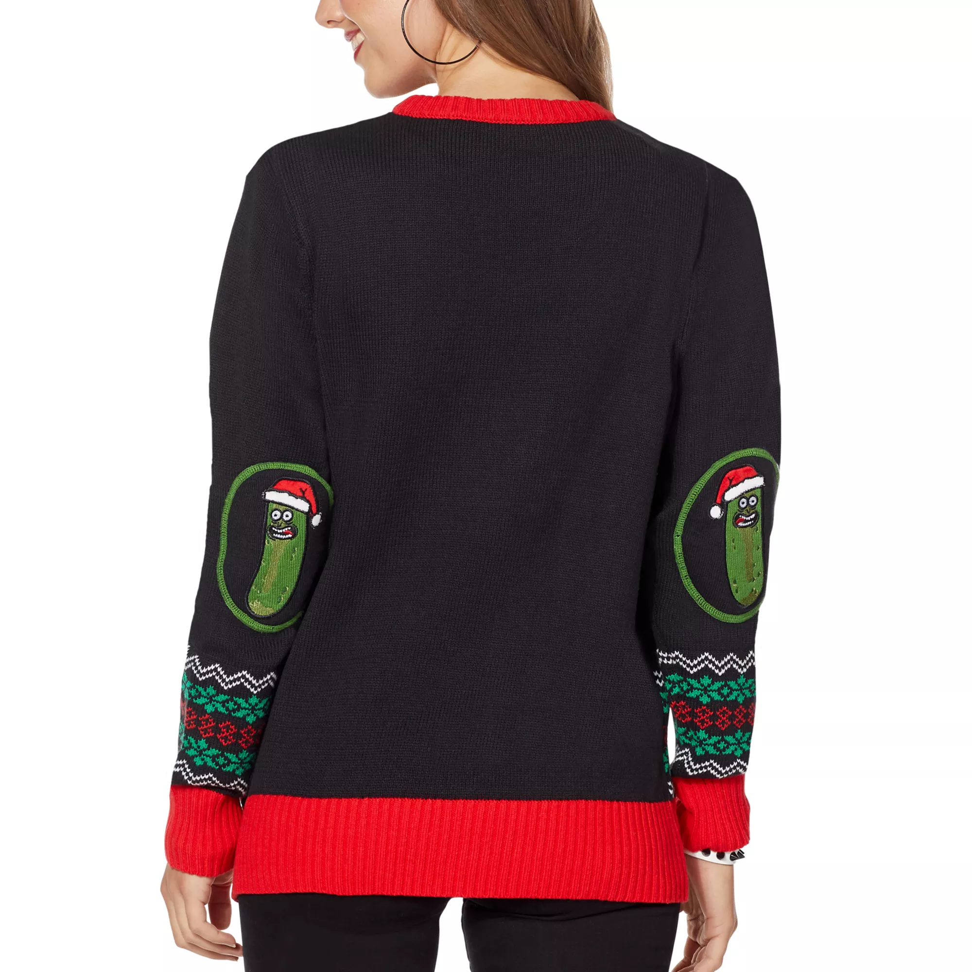 Light-Up Happy Human Holiday Christmas Sweater - Rick and Morty