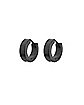 Black Huggie Hoop Earrings - 18 Gauge