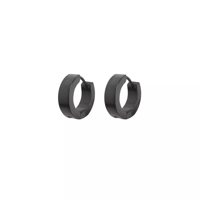 Black Huggie Hoop Earrings - 18 Gauge at Spencer's