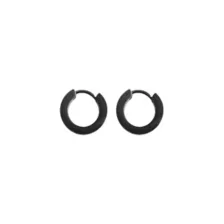 Black Huggie Hoop Earrings - 18 Gauge at Spencer's