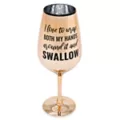 I Love To Swallow Large Wine Glass 25 oz. at Spencer's