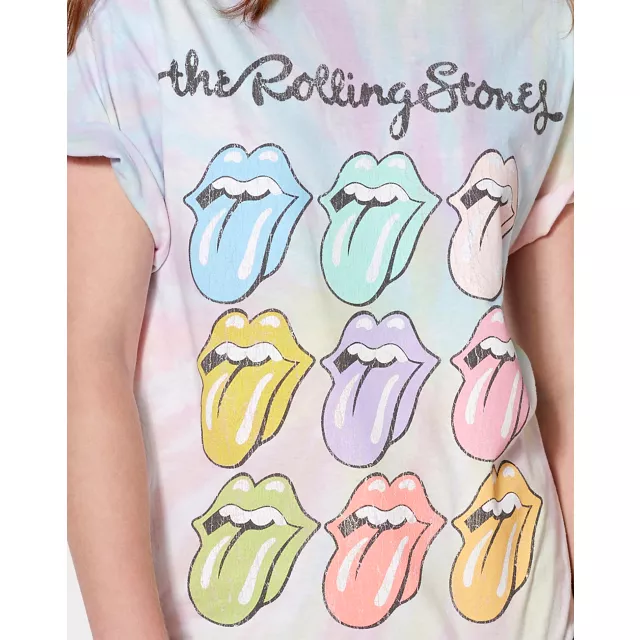 Tie Dye Pastel The Rolling Stones T Shirt at Spencer's