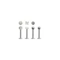 Multi-Pack Paved CZ Labret Lip Rings 4 Pack - 16 Gauge at Spencer's