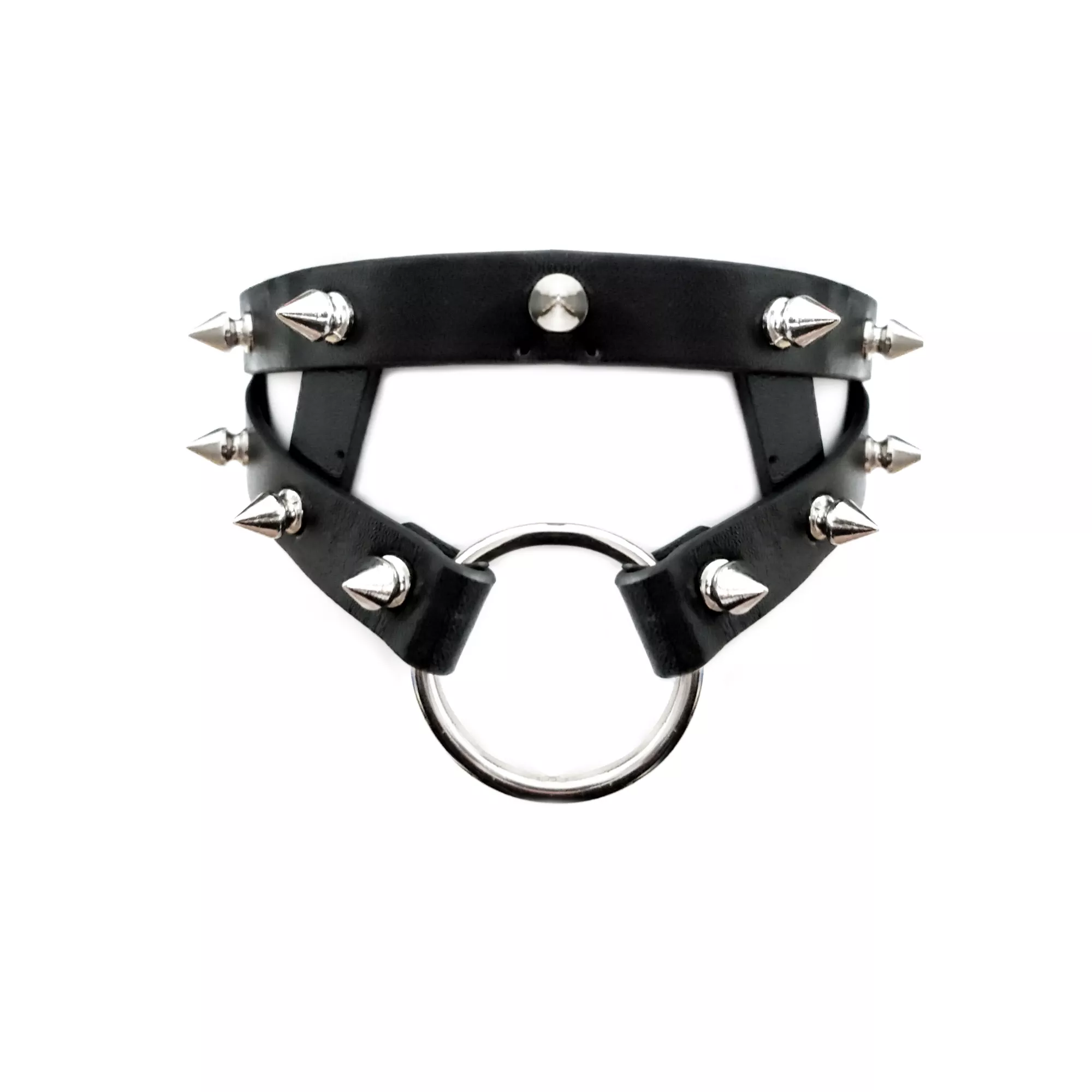 Spiked Double Choker Necklace at Spencer's