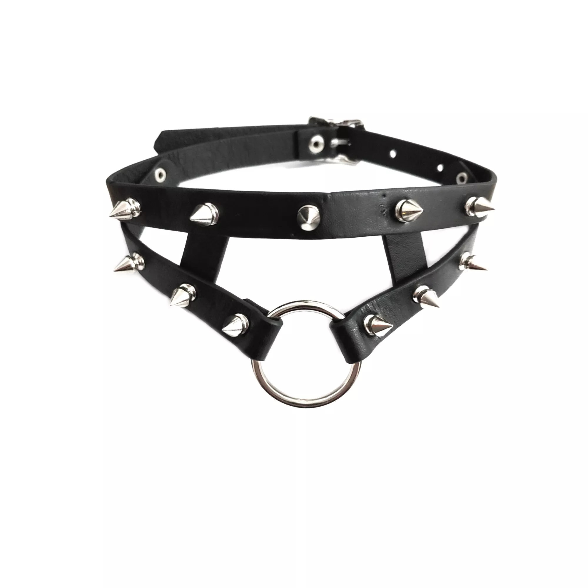 Spiked Double Choker Necklace at Spencer's