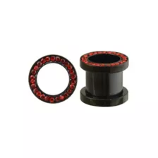 Red CZ Tunnel Plugs at Spencer's