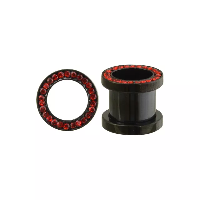 Red CZ Tunnel Plugs at Spencer's