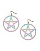 Iridescent Pentagram Earrings