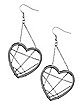 Web Heart Dangle Earrings