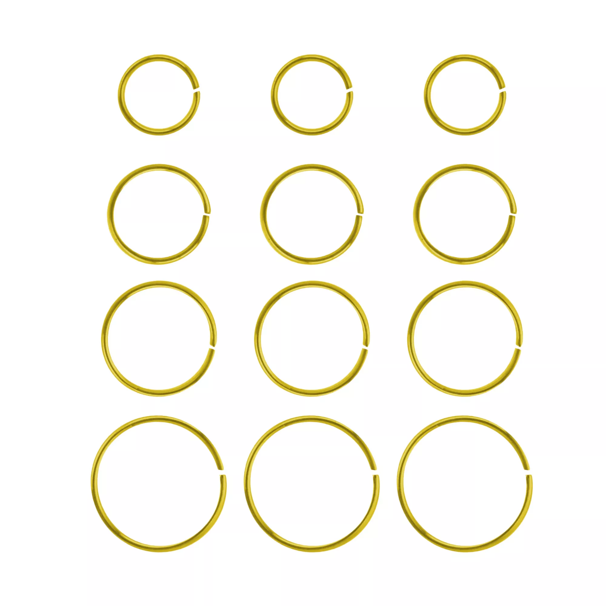 Multi-Pack Goldtone Hoop Nose Rings - 12 Pack at Spencer's