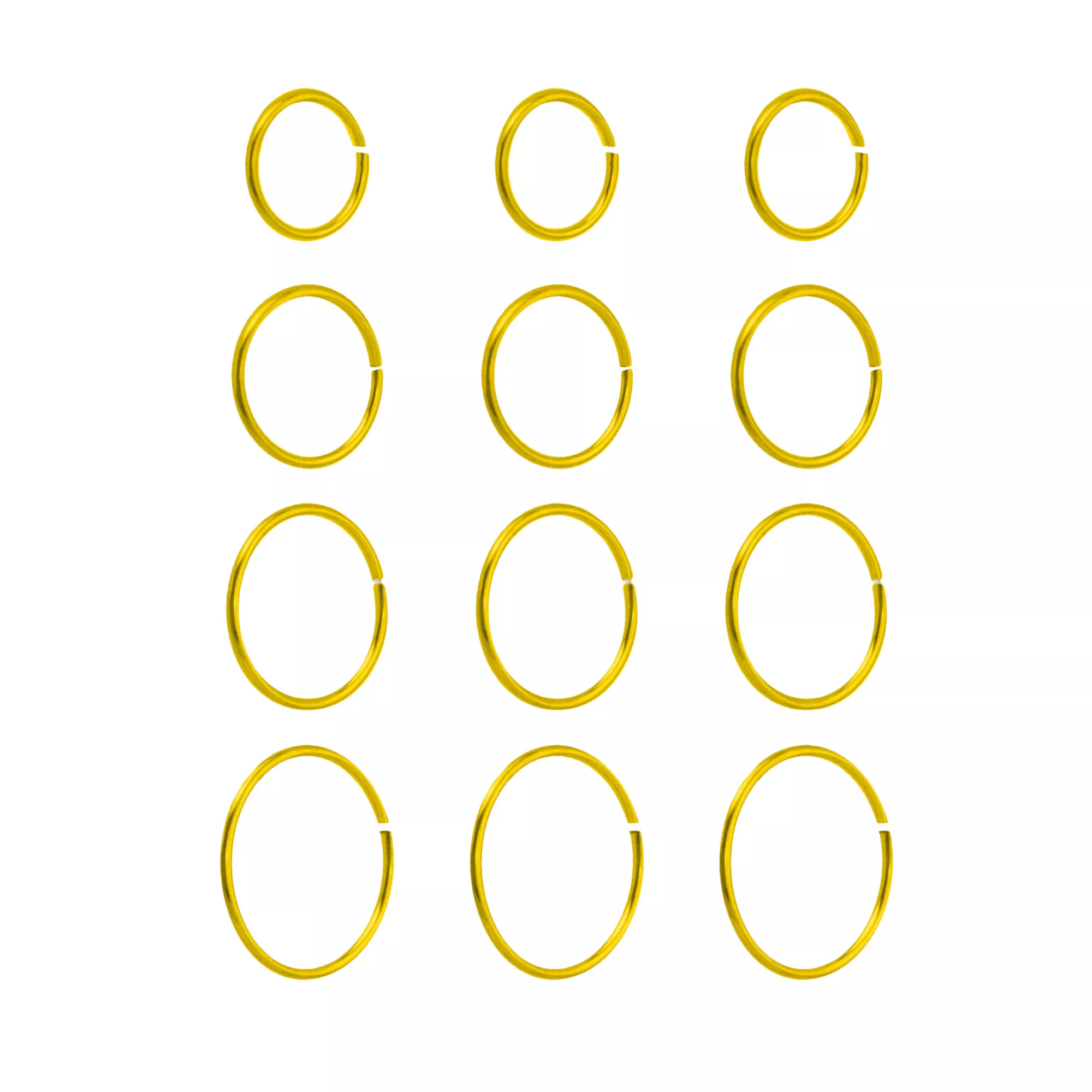 Multi-Pack Goldtone Hoop Nose Rings - 12 Pack at Spencer's