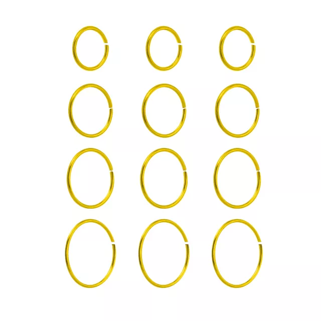 Multi-Pack Goldtone Hoop Nose Rings - 12 Pack at Spencer's