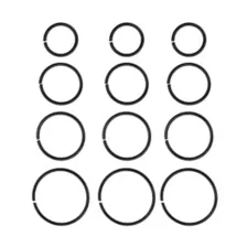 Multi-Pack Black Hoop Nose Rings 12 Pack - 20 Gauge at Spencer's