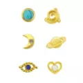 Celestial Nose Bone Studs - 6 Pack at Spencer's