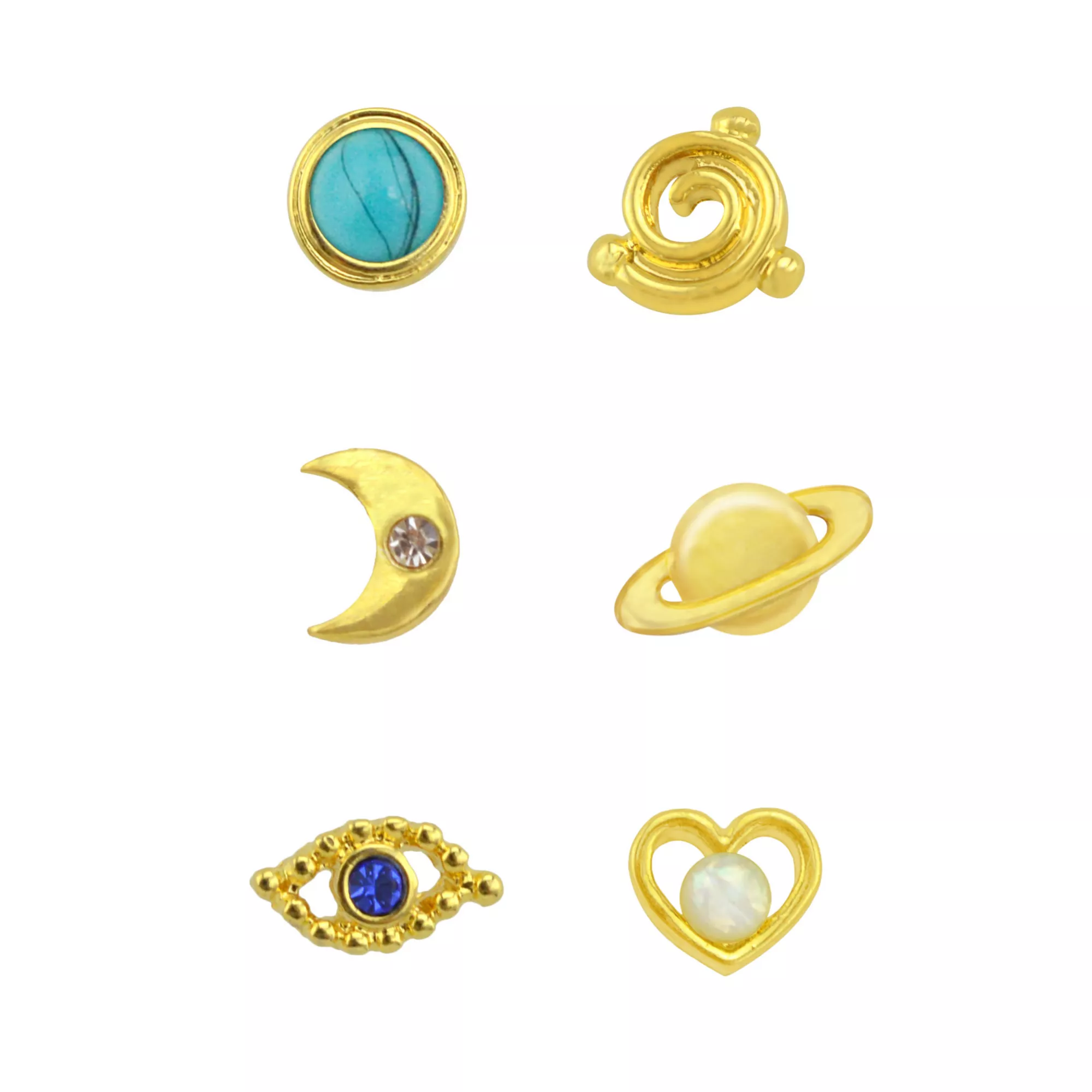 Celestial Nose Bone Studs - 6 Pack at Spencer's