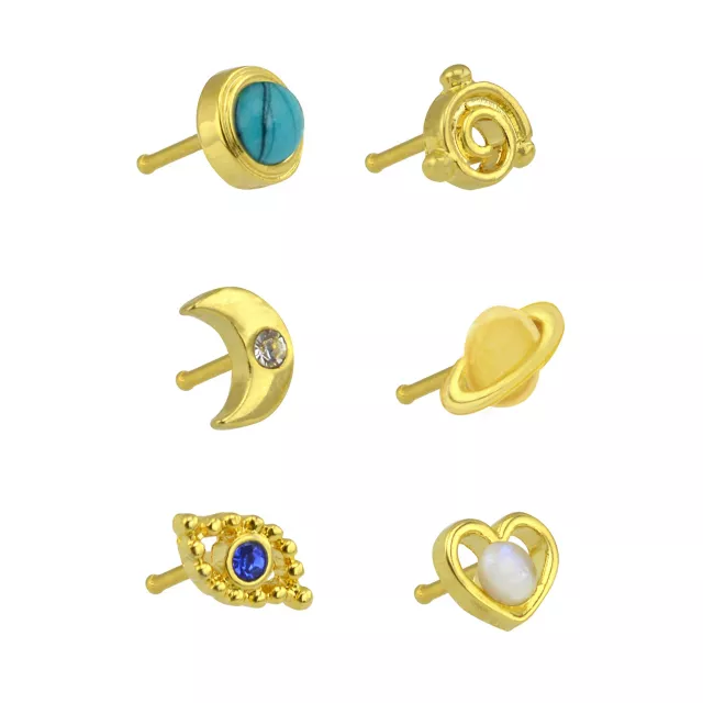 Celestial Nose Bone Studs - 6 Pack at Spencer's