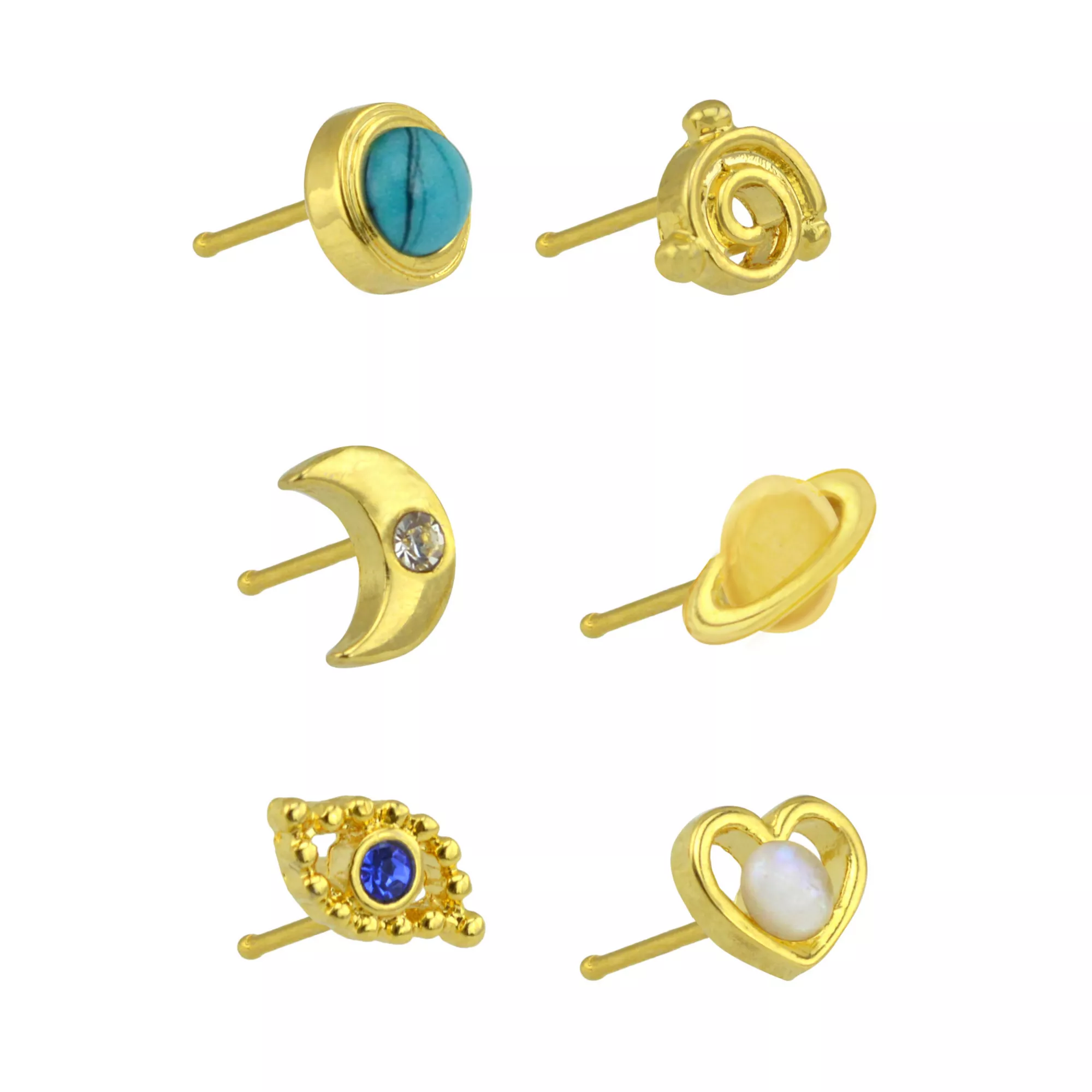 Celestial Nose Bone Studs - 6 Pack at Spencer's