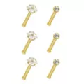 CZ Stud Nose Rings - 6 Pack at Spencer's
