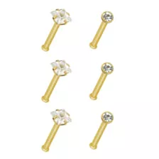 CZ Stud Nose Rings - 6 Pack at Spencer's