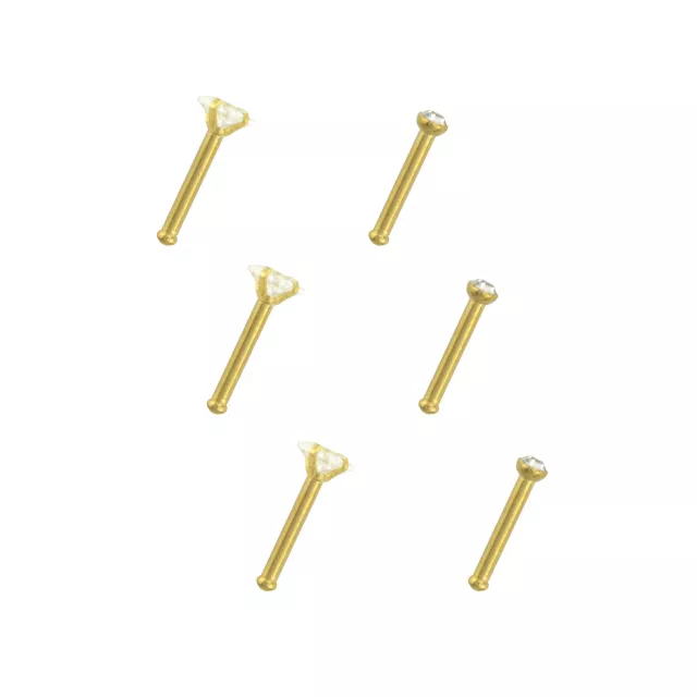 CZ Stud Nose Rings - 6 Pack at Spencer's