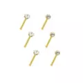 CZ Stud Nose Rings - 6 Pack at Spencer's