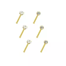 CZ Stud Nose Rings - 6 Pack at Spencer's