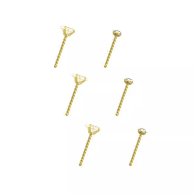 CZ Stud Nose Rings - 6 Pack at Spencer's