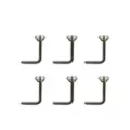 Multi-Pack CZ L-Bend Nose Rings - 6 Pack at Spencer's