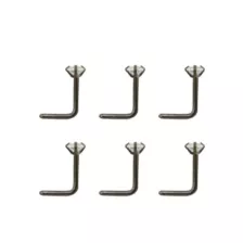 Multi-Pack CZ L-Bend Nose Rings - 6 Pack at Spencer's