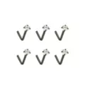 Multi-Pack CZ L-Bend Nose Rings - 6 Pack at Spencer's