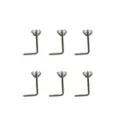 Multi-Pack CZ L-Bend Nose Rings - 6 Pack at Spencer's