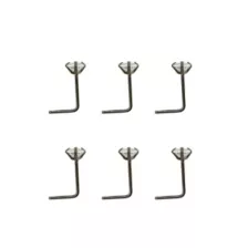 Multi-Pack CZ L-Bend Nose Rings - 6 Pack at Spencer's