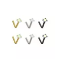 Multi-Pack Gem L-Bend Nose Rings - 6 Pack at Spencer's
