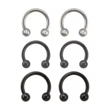 Horseshoe Rings - 6 Pack at Spencer's