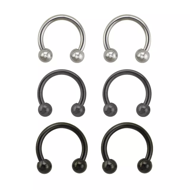 Horseshoe Rings - 6 Pack at Spencer's