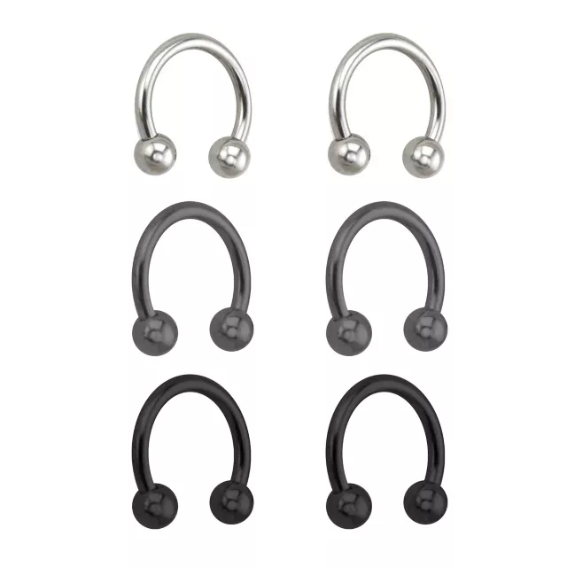 Horseshoe Rings - 6 Pack at Spencer's