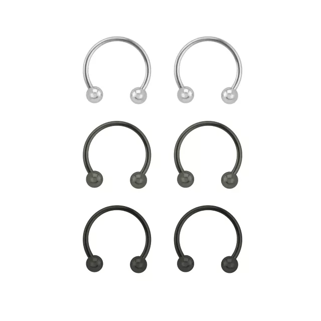 Horseshoe Rings - 6 Pack at Spencer's