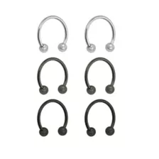 Horseshoe Rings - 6 Pack at Spencer's